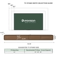 thumbnail image 3 of POVISON 94" Minimalist Floating TV Stand for TVs up to 80",Fully-Assembled Modern Media Console with 4 Flip-Down Cabinet Doors,Walnut, 3 of 8