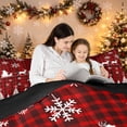 thumbnail image 5 of Manfei Kawaii Xmas Reindeer King Bedding, Merry Christmas Plaid King Bed in a Bag, Red White, Black Reversible, 7 Pieces, 5 of 6