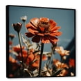 thumbnail image 2 of Designart "Sunshine Radiant Zinnias in Red" Floral Framed Wall Art - Red Zinnias Living Room Framed Canvas Art, 2 of 6