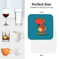 thumbnail image 5 of Leather Coasters with Heat-resistant for Drinks, Skateboard Dinosaur Fun Cup Coasters Cup Pad Mat for Tabletop Protection, Coffee Table, Office Desk and Housewarming Gift, 5 of 5
