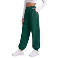 thumbnail image 6 of LIZUOJUN Wide Leg Sweatpants for Women High Waisted Baggy Casual Drawstring Lounge Pants with Pockets for Fall Winter L, 6 of 9
