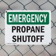 thumbnail image 5 of (2 Pack) Propane Shutoff OSHA Emergency Sign 24 Inch X 18 Inch Plastic Sign, Weather Resistant, UV Protected for Workplace, Business, and Construction Site, Made in the USA, 5 of 8