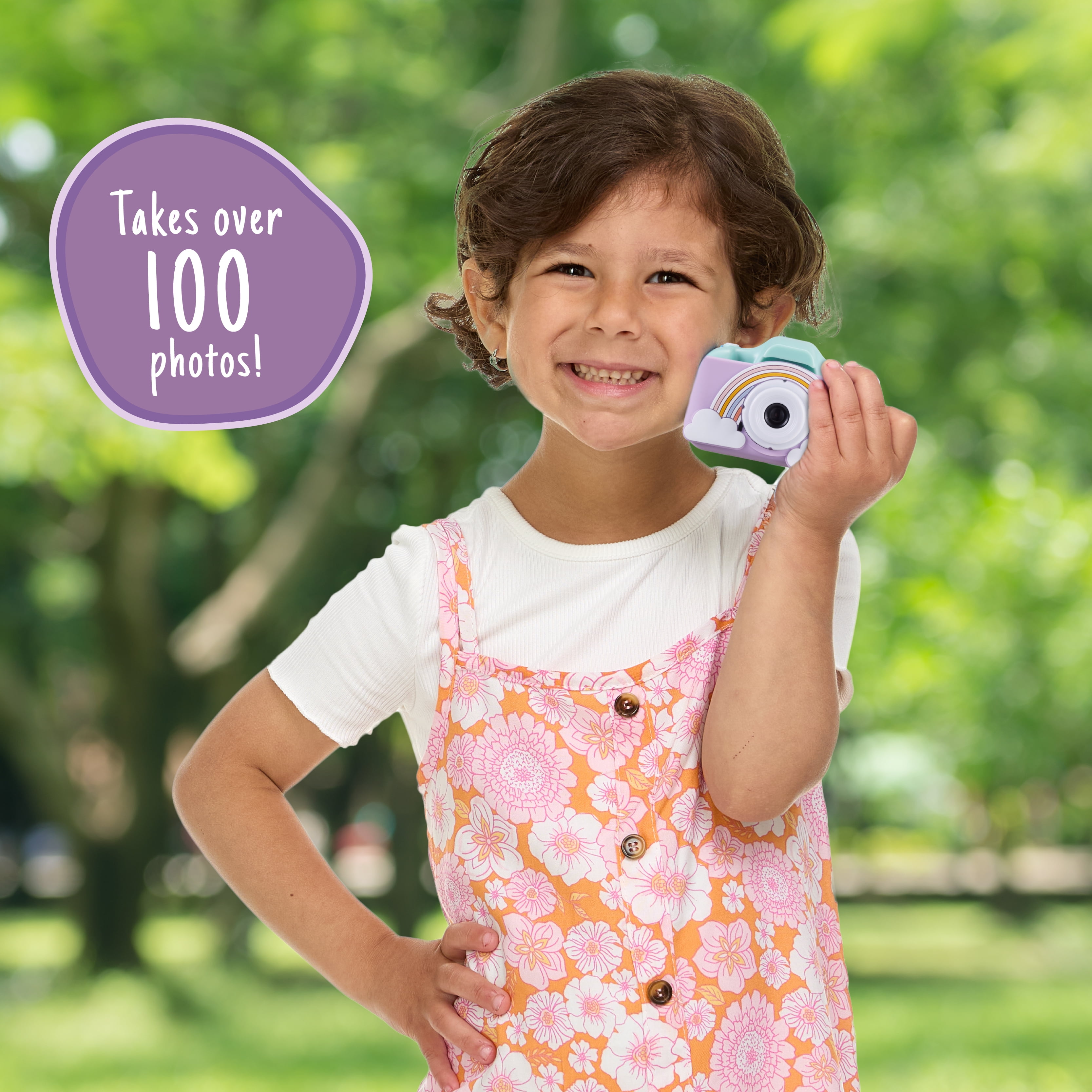 Vivitar Kidzcam Camera for Kids, Rainbow Camera with 1080p Video and Games, Purple