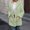 Green women fuzzy cardigan coat a1, variant on Tusihei Women's Collared Hooded Long Sleeve Fuzzy Coat Warm Button Down Cardigan Outerwear Casual Fall Winter Solid Sweater Jacket, Brown 2XL