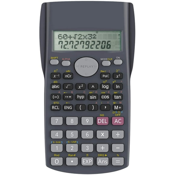 2-Line Engineering Scientific Calculator, Suitable for School and Business (Black)