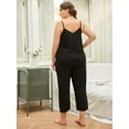 thumbnail image 6 of ebukurty Plus Size Pajama Sets for Women 2 Piece Sleeveless V-neck Lounge Sets, Sizes 1XL-2XL/4XL, 6 of 7