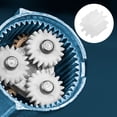 thumbnail image 5 of Uxcell 25Pcs Plastic Gears 10 Teeth Plastic Shaft Gears Model 102AA Reduction Gear for RC DIY Robot,White Module 0.5, 5 of 6