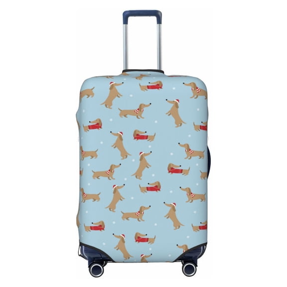 Kdxio Dachshund Dog Pattern Luggage Cover for Travel,Elastic and Durable,Fits 18-32 Inch,-No luggage included