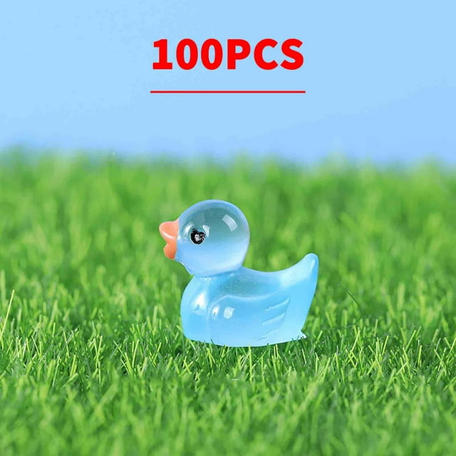 Mefallenssiah 100 Pcs Figurines en Résine Colorées Lumineuses Caneton