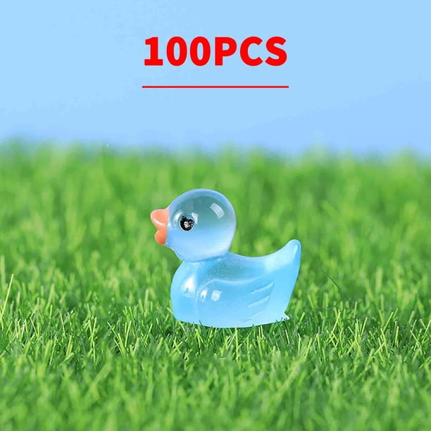 100 figuras de resina de patito luminoso de colores