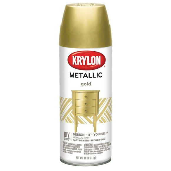 Krylon Metallic Spray Paint, 11 oz., Metallic Gold
