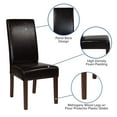 thumbnail image 5 of Flash Furniture Greenwich Series Parsons Chair, Set of 4, Brown LeatherSoft, 5 of 13
