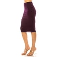 thumbnail image 3 of Women's High Waist Knee Length Pencil Skirt Techno Crepe Fabric Classic Office Style, 3 of 6