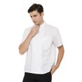 thumbnail image 3 of TOPTIE Short Sleeve Chef Coat Jacket White Lightweight Button Chef Uniform, 3 of 9