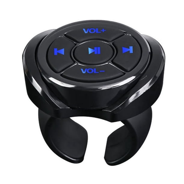 BotóN de Medios InaláMbrico Bluetooth Control Remoto Coche Motocicleta Bicicleta Volante ReproduccióN de MúSica Control Remoto para TeléFono Tablet