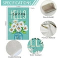 thumbnail image 4 of Hello Spring Garden Flag 12 x 18 Inch Burlap Double Sided Welcome Spring Summer Daisy Flags Vase Flower Garden Yard Flag for Seasonal Outside Outdoor Spring Summer Decoration (ONLY, 4 of 6
