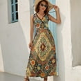 thumbnail image 5 of Heritage Bohemian Floral Traditional Moroccan Style Dress Summer Street Style Bohemia Long Dresses Female Sleeveless Printed Maxi Dress, 5 of 9