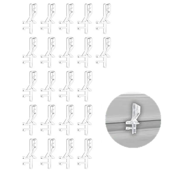 22 PCS  Hidden Channel Valance Clips, 1-7/8 Inch Clear Plastic Blinds Clips for Valance with a Groove, Replacement Clips for Blinds Wood & Faux Wood Window Blinds