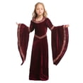 thumbnail image 4 of Penkiiy Robe de Fête Cosplay pour Tout-Petits Enfants Filles Mode Vampires Cosplay Style Européen Médiéval Robe Cape, 4 of 9