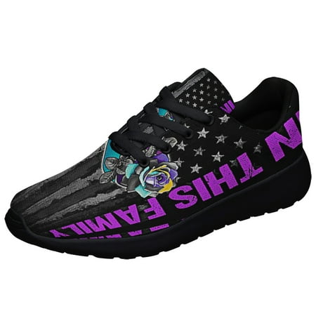 

Suicide Prevention Awareness No One Fights Alone Shoes Sneakers Black Size 7