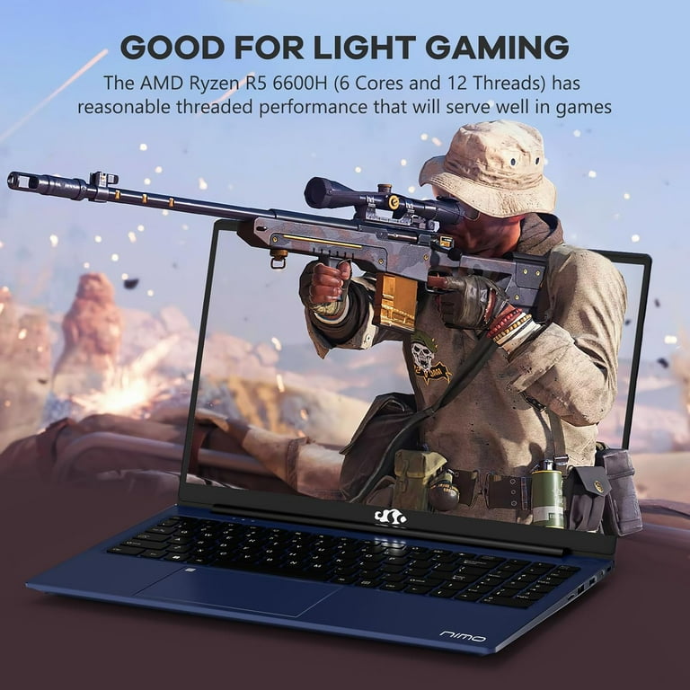 15.6 Business-gaming-Laptop, 6-Cores AMD Ryzen 5 6600H 660M 6nm