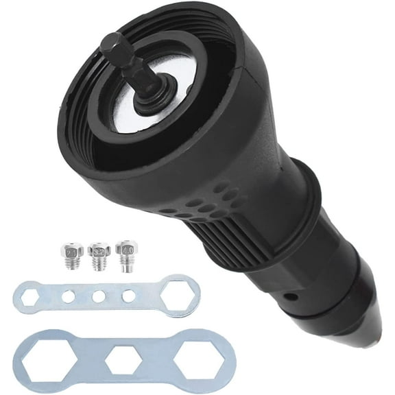 ALL-CARB Electric Rivet Nut Gun for Cordless Drill Electric Riveting Tool Insert Nut Adaptor Drill Adapter Insert Nut Hand Power Tool Accessories (Black)