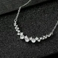 thumbnail image 4 of 3Ct Round Real Cut Moissanite Women Necklace 14K White Gold Plated 18"Free Chain, 4 of 4