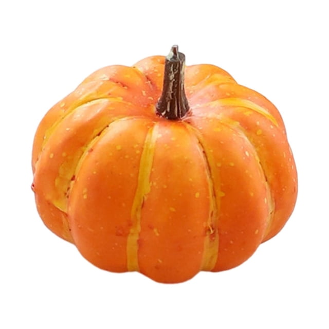 Calabaza artificial, calabaza de espuma falsa de otoño mini modelo de calabaza de simulación decoración creativa de mesa para el hogar para 65x9cm naranja claro