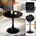 thumbnail image 6 of GZXS 31.5" Round Dining Table with Pedestal Base, Modern Tulip Table, Bistro Table for Living Room, Kitchen, Easy Assembly, Black, 6 of 6