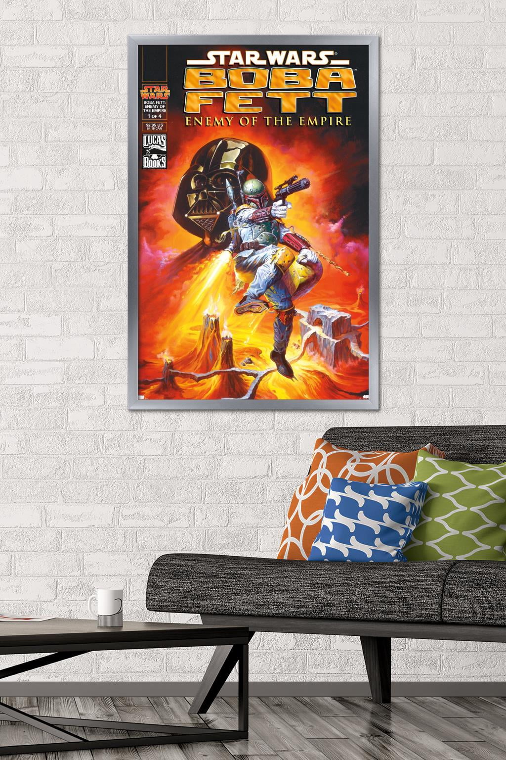 Star Wars: Saga - Boba Fett - Empire Wall Poster, 22.375" x 34", Framed