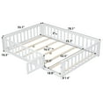 thumbnail image 6 of Noble House Full-Size Montessori Floor Platform Bed, Solid Wood Floor Beds with Fence & Door, Toddler-Safe, White, 6 of 9