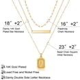thumbnail image 2 of TURANDOSS Gold Layered Initial Necklaces for Women Dainty 14K Gold Plated Paperclip Chain Necklace Handmade Square Initial Pendant Necklaces Jewelry Gifts for Women, 2 of 7