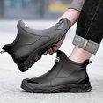 "Men's ankle rain bootswaterproof, slipresistant with soft PVC sole