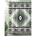 thumbnail image 2 of Shower Curtain Sage Green Bohemian Bathroom Curtains with Hooks, Waterproof Fabric Aztec Boho Southwest Tribal Bath Shower Curtains Set for Bathroom Bathtubs Decor 72x72 Inch, 2 of 8