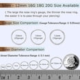 thumbnail image 4 of xianyou-2pcs 9mm Titanium Nose Rings 20G Nose Ring Hoop 20 Gauge Silver Cartilage Helix Tragus Daith Rook Hoop Earrings Hinged Segment Septum Clicker Body Piercing Jewelry, Titanium, no gemstone, 4 of 4
