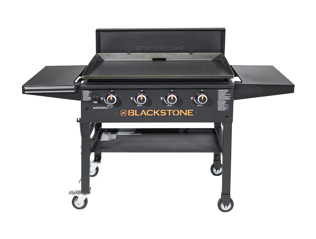 Blackstone 4 Burner 36 Griddle Cooking, Blackstone Liquid Propane Freestanding Outdoor Griddle Black 4 Burners With Lid