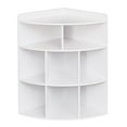 thumbnail image 4 of VECELO 4-Tier Corner Cabinet, Wooden Bookcases Bookshelf with 8-Cubby Storage Organizer for Small Space, White, 4 of 6