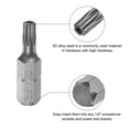 thumbnail image 4 of Uxcell Torx Bits 1/4 Inch Hex Shank 25mm Length Magnetic Screwdriver T20 Screw Driver Bit S2 Alloy Steel 4pcs, 4 of 5
