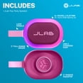 thumbnail image 2 of JLab Pop Party Portable Bluetooth Speaker, 5W, 8 Hour Playtime, RGB Lighting, Splashproof, Mulberry, 2 of 11