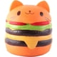 thumbnail image 1 of Juguetes para apretar: Hamburguesa gigante de gato de dibujos animados, juguete antiestrés de crecimiento lento, gatito kawaii blando, rebote lento, juguete antiestrés suave., 1 of 5