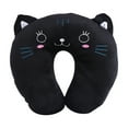 thumbnail image 1 of ZPSHYD Oreiller de Voyage pour Enfant, Oreiller Confortable en Forme de U pour Le Cou des Animaux, adapté au Coussin de Jouets pour Enfants en Avion de Voiture de Voyage(Black Cat), 1 of 14