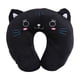 thumbnail image 2 of Cojín De Almohada De Cuello De Viaje De Animales En Forma De U De Algodón PP Suave Para Descanso De Coche De Oficina [gato Negro], 2 of 7