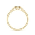 thumbnail image 2 of ANGARA Natural Diamond Halo Ring with Milgrain in 14K Yellow Gold for Women (Size-3mm| Color-I-J| Clarity-I1-I2) | April Birthstone, Anniversary, Jewelry Gift for Women | Natural Diamond Ring, 2 of 9