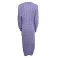 thumbnail image 4 of Liacowi Women Cable Knit Long Sweater Dress Crewneck Long Sleeve Ribbed Bodycon Sweater Pullover Midi Jumper Dresses Plus Szie S-3XL, 4 of 5