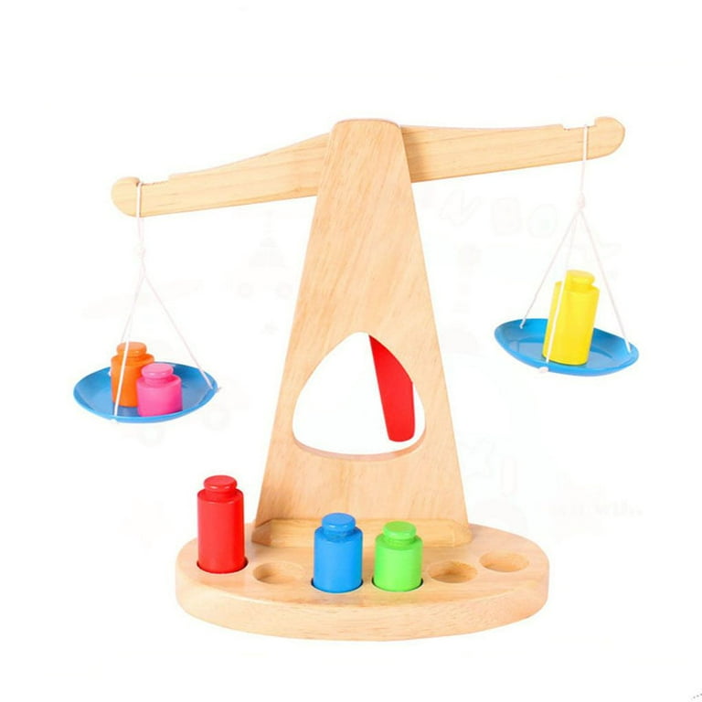 Wooden Educational Math Balance Scale Toy - Little Learners Toys