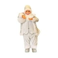 thumbnail image 5 of Almencla Christmas Figurine Santa Claus Figure Doll Ornament Lovely Traditional Art Sculpture for Party Favors Supplies Window Desktop Silver, 5 of 8