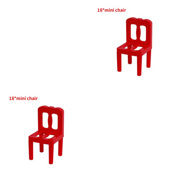 Tholdsy 18 Uds. Sillas de juego de para niños, sillas de equilibrio de plástico para niños, juguete educativo de bloques de equilibrio Type1