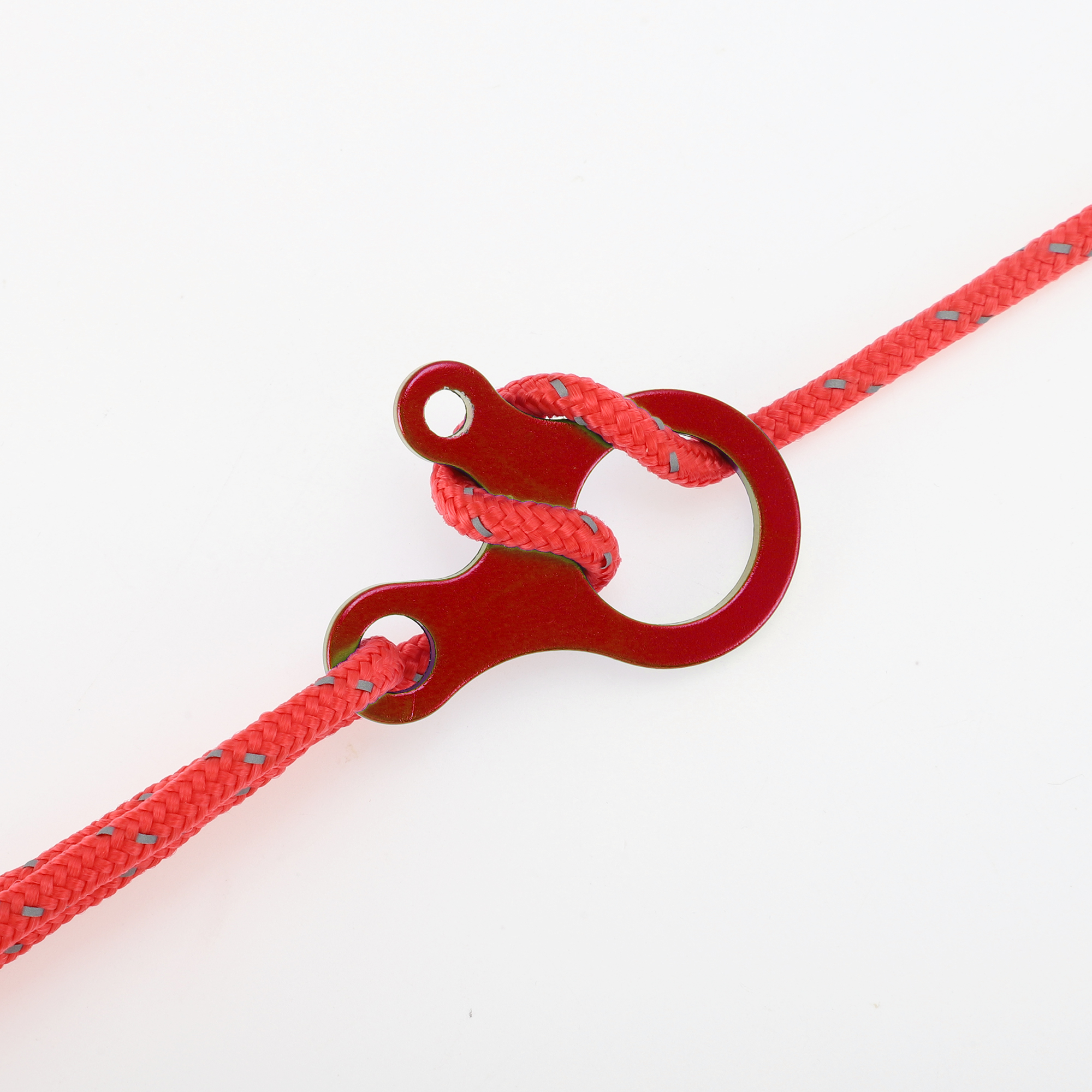 Unique Bargains 8Pcs Rope Buckle Aluminum Alloy Cord Adjuster ["Red"]