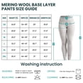 thumbnail image 4 of Merino.tech Women’s 100% Merino Wool 𝗛𝗲𝗮𝘃𝘆𝘄𝗲𝗶𝗴𝗵𝘁 Base Layer Leggings Thermal Underwear, 4 of 10
