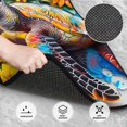 thumbnail image 3 of Kdxio Sunflower Turtle Print Car Floor Mats Universal SUV Front Rear Floor Foot Mats 4-Piece Full Set with Non-Slip Rubber Backing Car Accessories for Most Cars, 3 of 7
